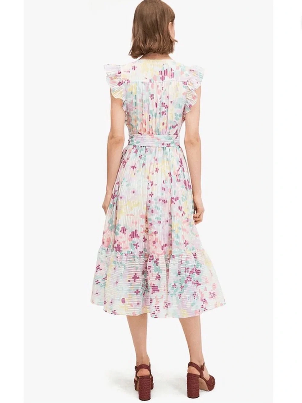 Kate Spade Painted Petals Burnout Midi Dress NWT size 10